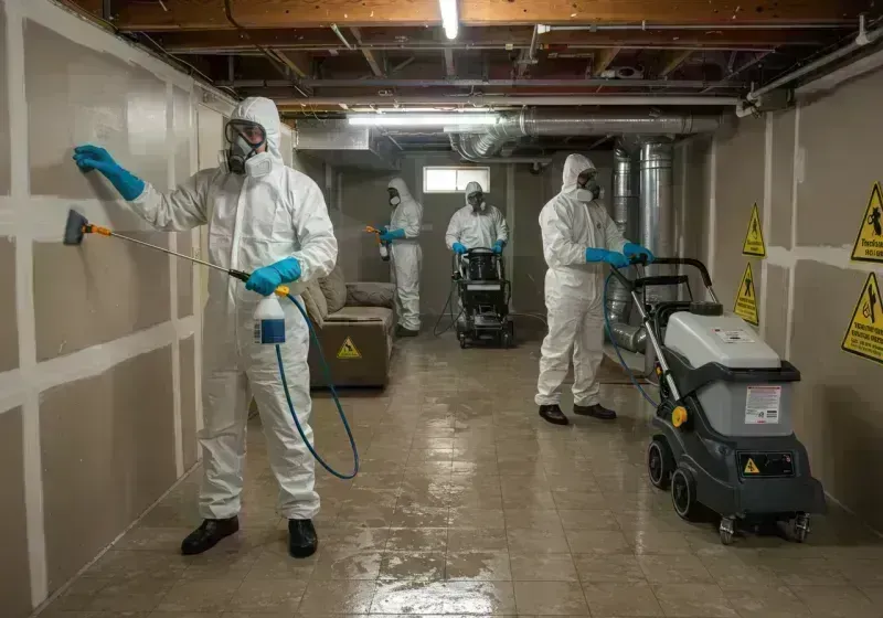 Basement Moisture Removal and Structural Drying process in Owen County, KY